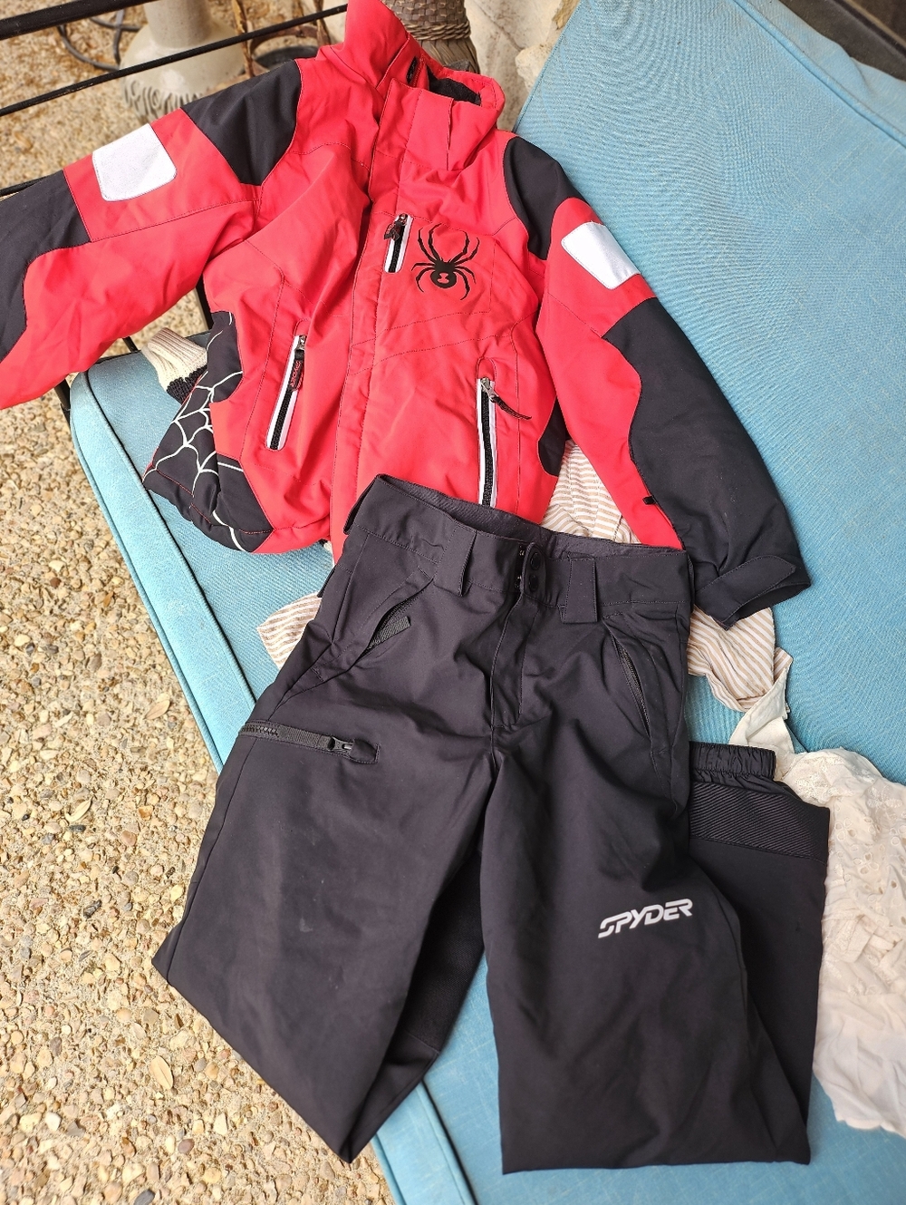 Spyder Small To Tall Exo Shield Youth Black Red Ski Pants 8 & Jacket 10 Set